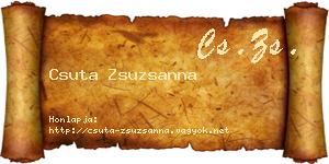 Csuta Zsuzsanna névjegykártya